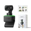 Insta360 Link Webcam with Official Sticker 4K PTZ AI Gesture Phase Detection Auto Exposure Auto Privacy Noise Cancelling Multiple Compact Easy for