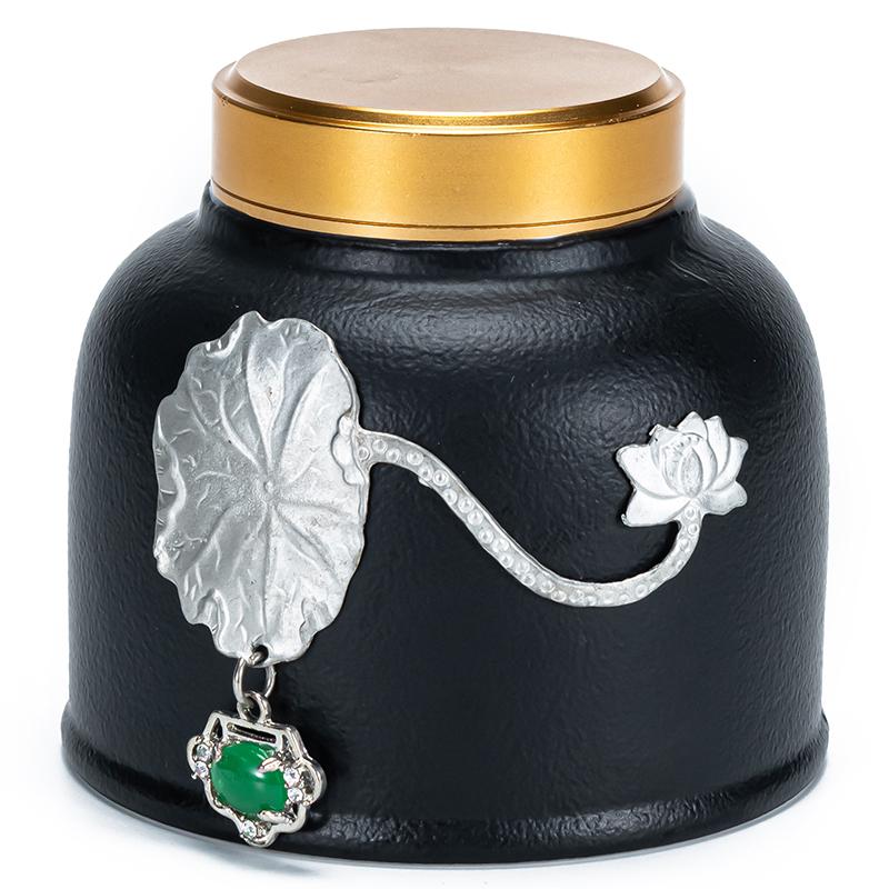 Carrito de té de cerámica, contenedores para té Tieguanyin, caja de té de viaje, tanque de almacenamiento, tarro de té sellado, lata de café, organizador de especias y dulces