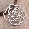 Fashion Rose Flower Pendant Jewelry Making Flower Beads with Loop Earring Dangle Pendant 3D Flower Charm Party Favor