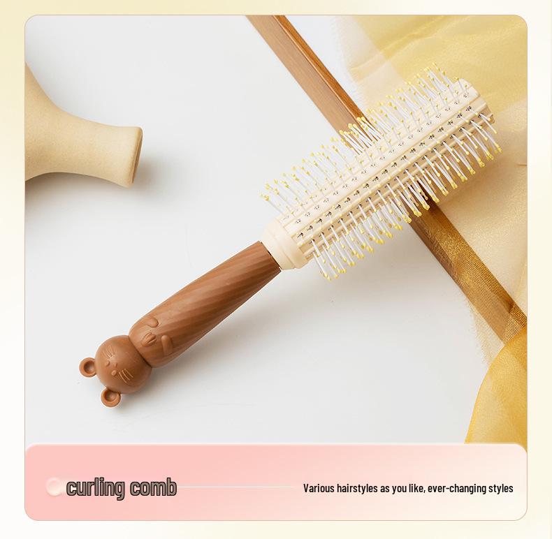 Portable Hairdressing Set: Soft Scalp Massage Comb & Air Cushion Curler for Women