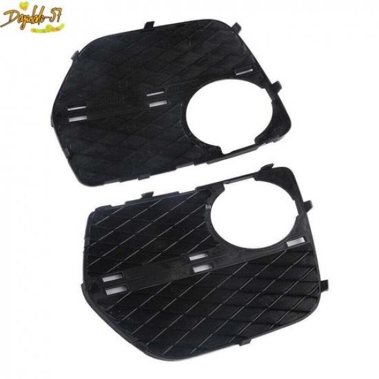 Pair Front Bumper Fog Cover Light Closed Grid Grill Fit For BMW X6 E71 2012-2014