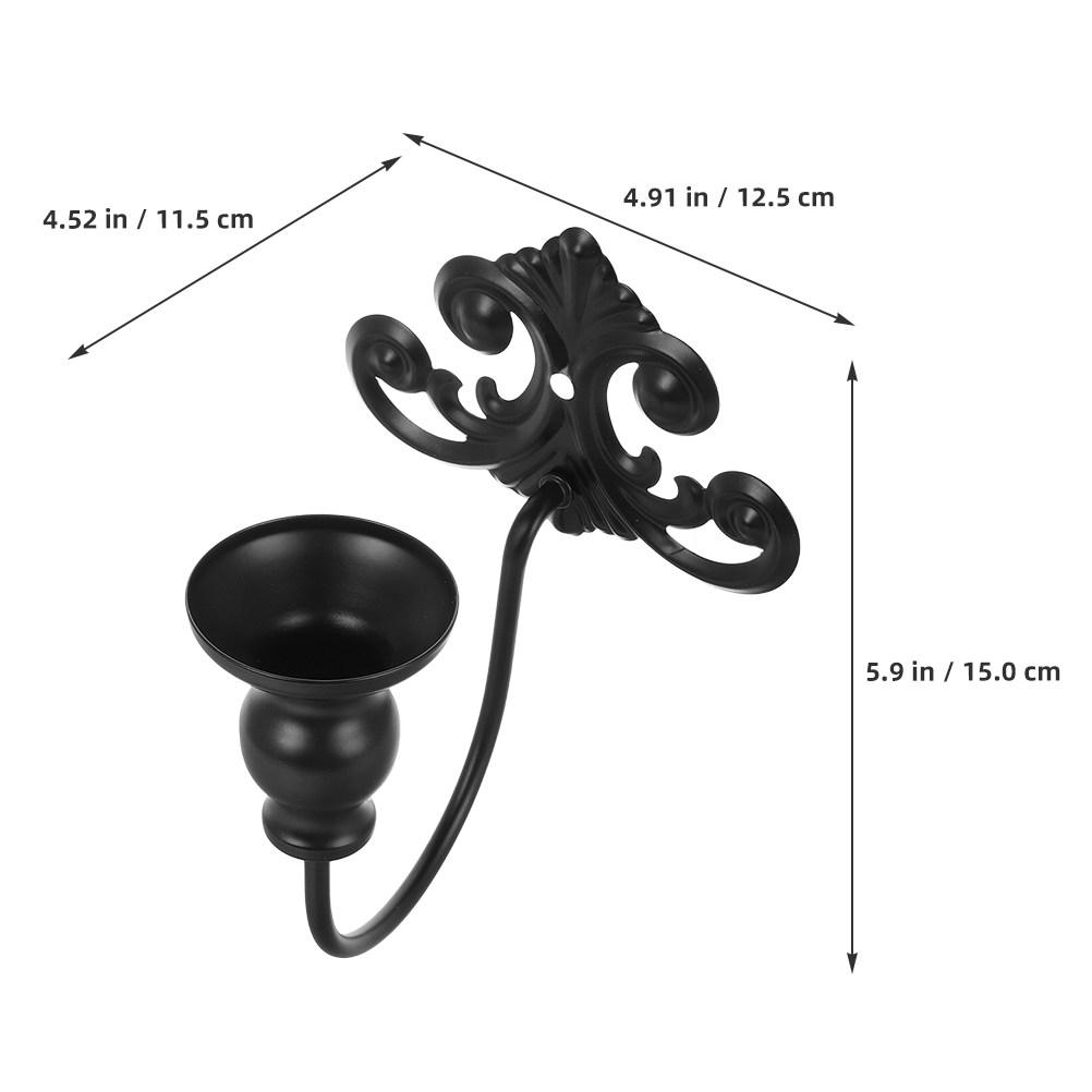 2Pcs Vintage Metal Wall Holder Iron European Sconce Cups Decorative Wall Hanging Candlestick for Living Bedroom Dining