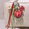 New Creative PU Leather Tulip Flower , White Bow Bag Pendant , Personalized New Year Gift Bag Charm