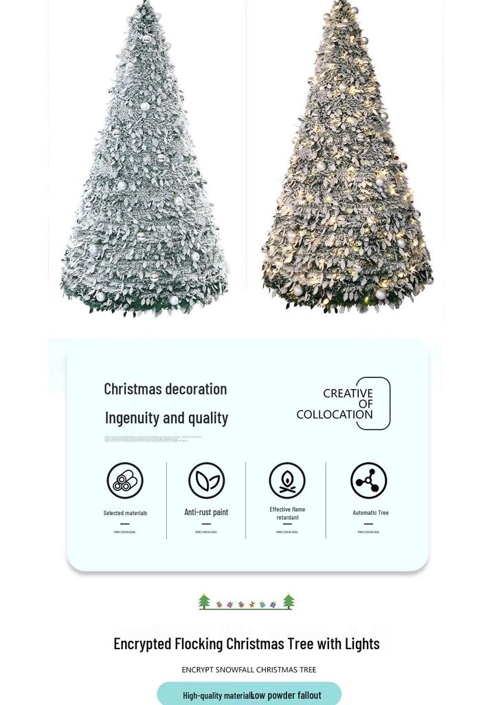 Scalable Luminous Pagoda Christmas Tree - Round, Folding, 1.5m/1.8m/2.1m