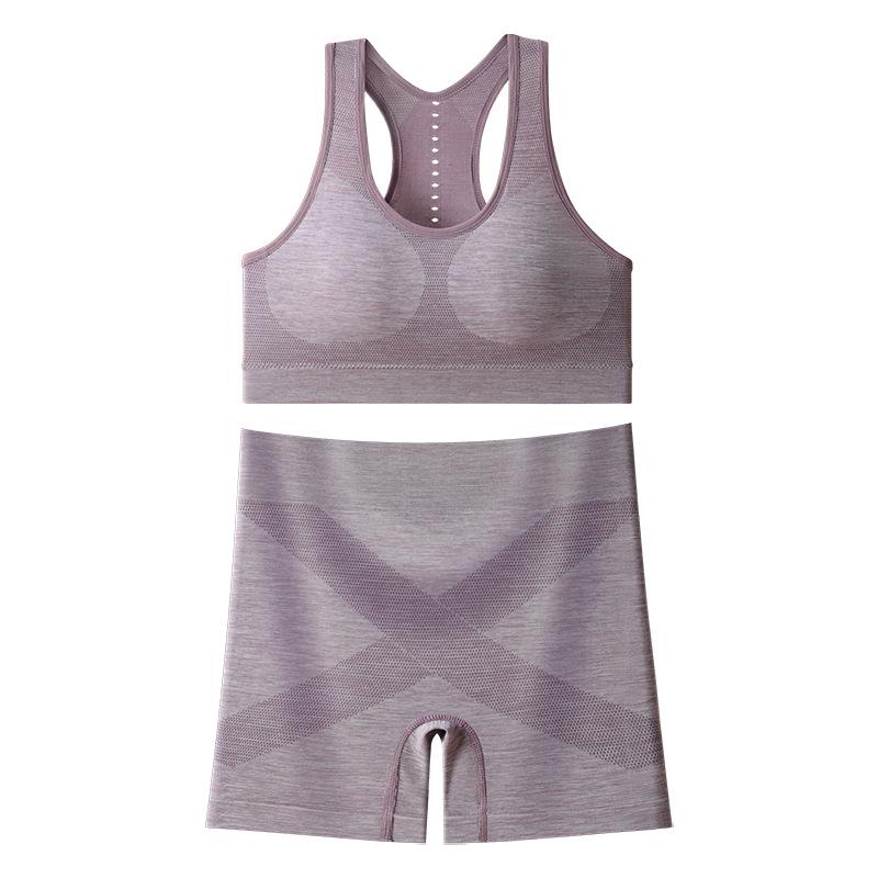 New Style Quick-Drying Hip-Lifting Yoga Pants and Sports Bra Set - European and American Design