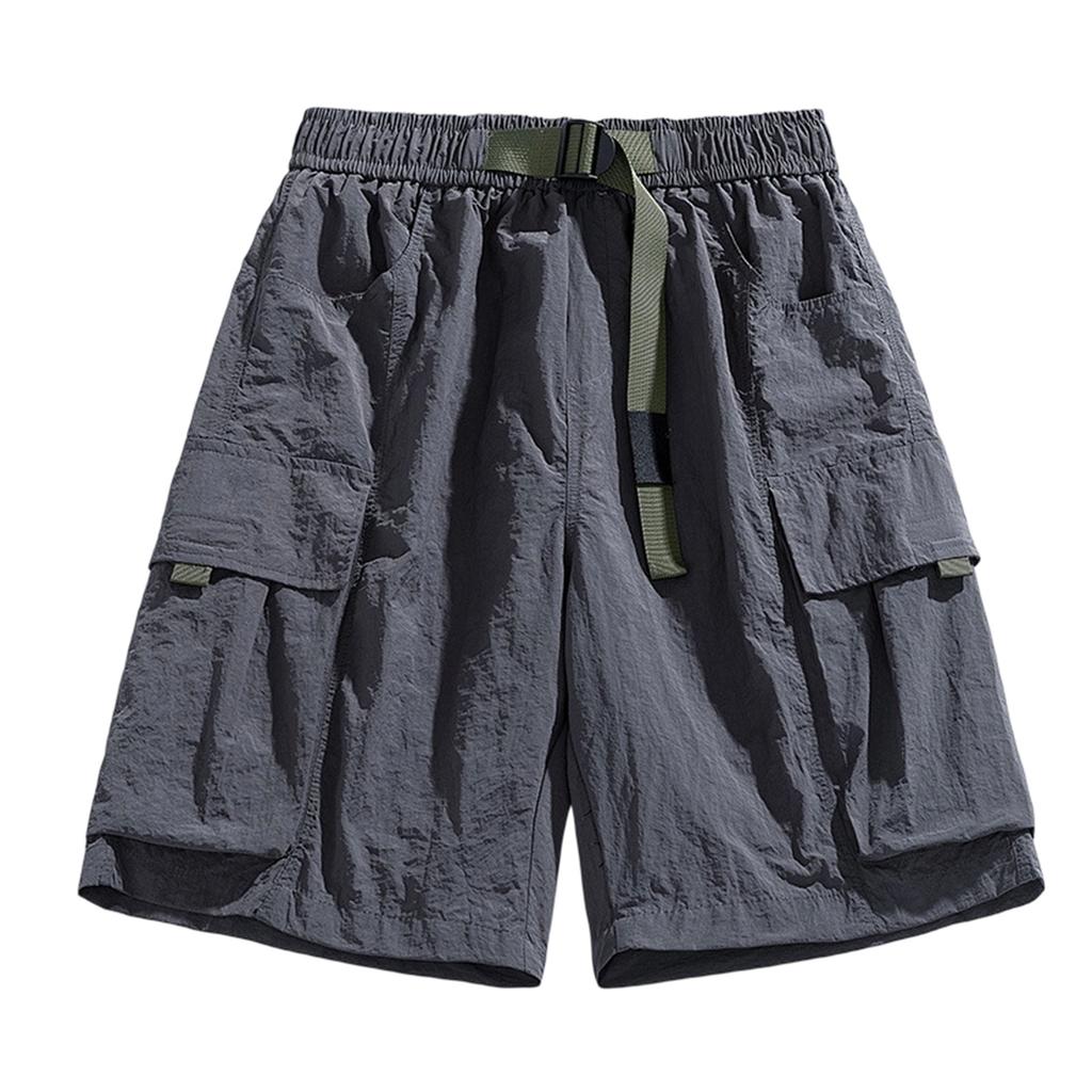 Herren Cargoshorts Entspannte Passform Mehrere Taschen Fünf-Punkt-Länge Elastischer Bund Outdoor Utility-Shorts