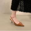 Summer High Heel Women Sandals Fashion Pointed Toe Singbacks Shoes Style Banquet Party Sandalias Shoes
