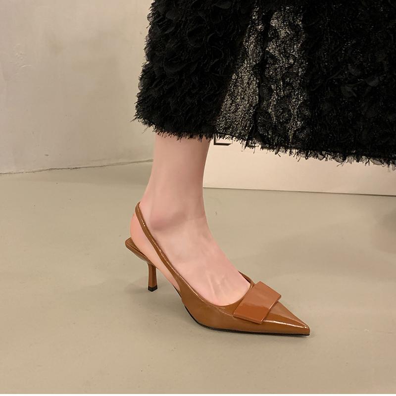 Summer High Heel Women Sandals Fashion Pointed Toe Singbacks Shoes Style Banquet Party Sandalias Shoes