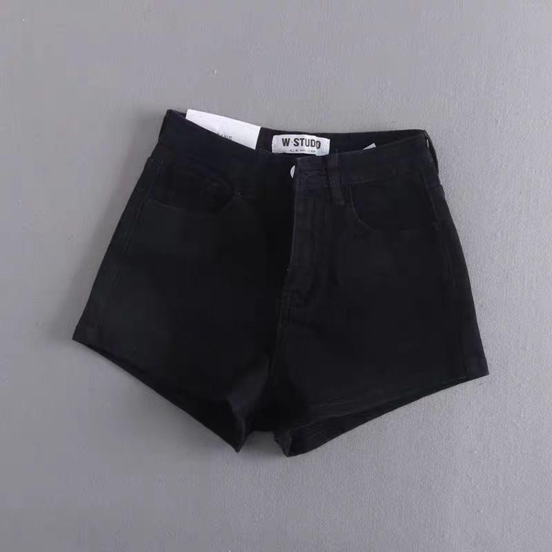 2025 Dámské elastické džínové šortky v korejském stylu - Zvedající boky, Petite, Všestranné, Letní horké kalhotky.