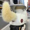 Rechargeable Sound Activated Moving Tail Fluffy Plush Plush Wagging Tail  Electric Bicycle