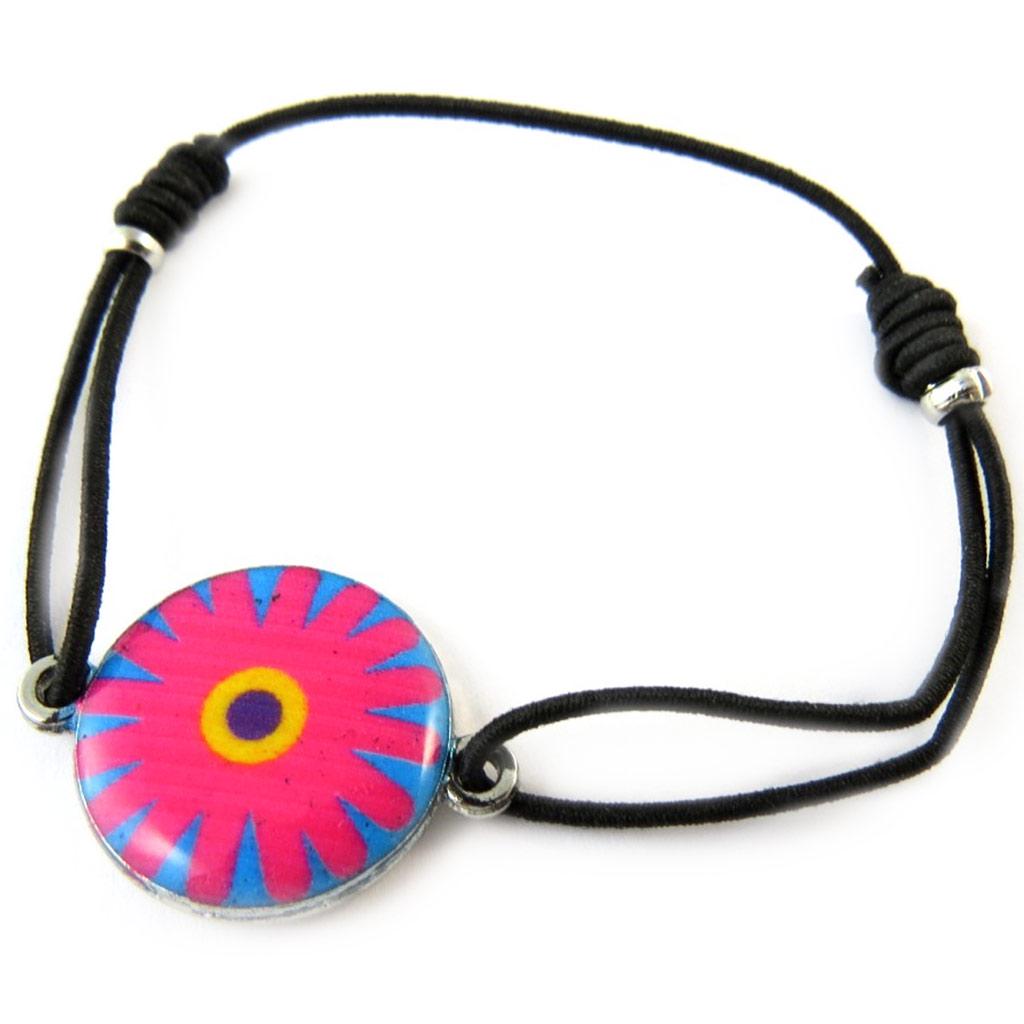 Les Trésors De Lily [N7329] - Bracelet fantaisie 'Kilimanjaro' rose bleu