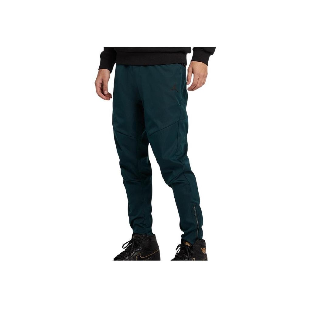 Jordan Sportswear Tech Solid Woven Split-Hem Casual Pants Men Bottoms Dark-Green 939953-372
