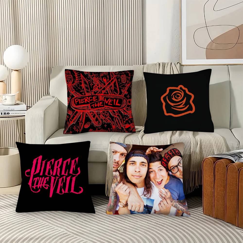 1pc Pierce The Veil Pillow Case Fashion Square Pillowcase Bedroom Sofa Room Ins Decoration Leisure