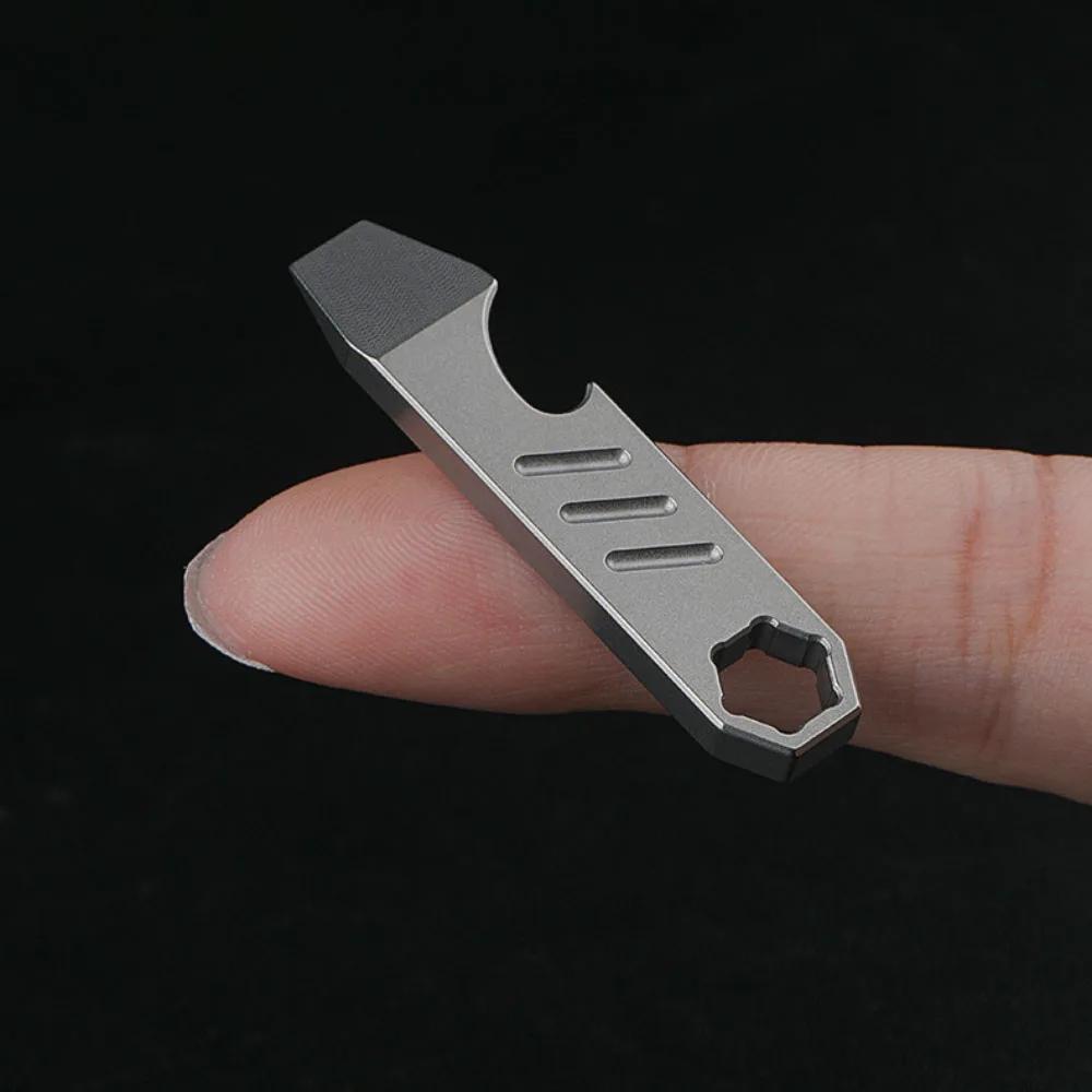 TC4 Titanium Alloy Multitool Mini Crowbar Bottle Opener Hex Wrench EDC Outdoor Camping Survival Gear Small Tool