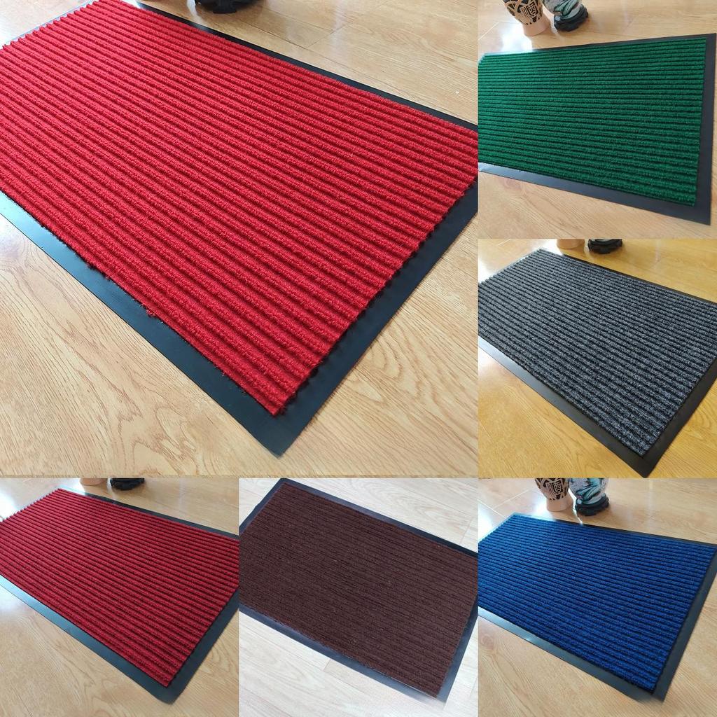 Modern Simple Patterned Corrugated Doormat With Absorbent Fibers For Indoor And Outdoor Use