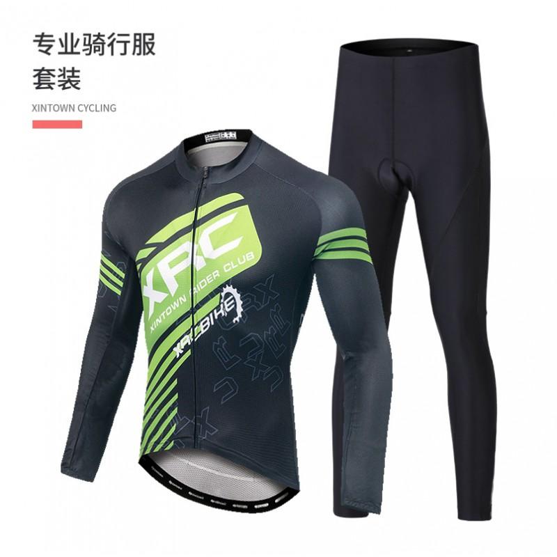 Mens Long Cycling Jersey Set Road Bike Racing Suit Breathable Wear
