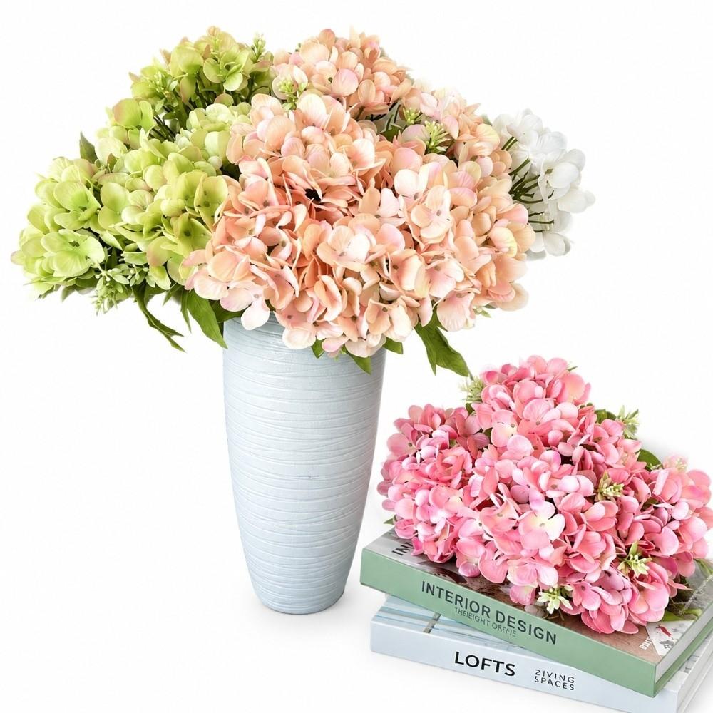Silk Fake Hydrangea Flowers Large Size Bridal Hydrangea Bouquet for Home Party Wedding