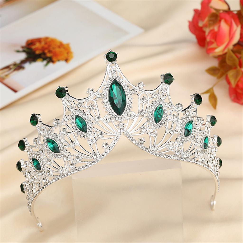 Elegant Large Crown Headband for Performances and Birthdays Featuring Sturdy Alloy Materials and Stylish Crystals