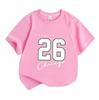 Kids Boys Girls 100% Cotton Crew Neck Short Sleeve T-Shirt, Freedom 26 Chicago Print Casual Summer Comfortable Soft Daily Tee for Children