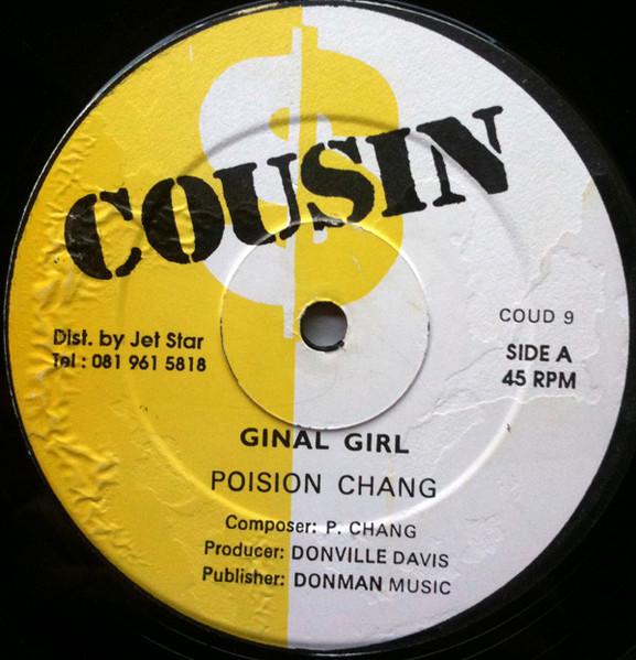 

12inch Record POISON CHANG SABA TOOTH Ginal Girl Dont Dis COUD9 Cousin UK Reggae Ska Dub Used