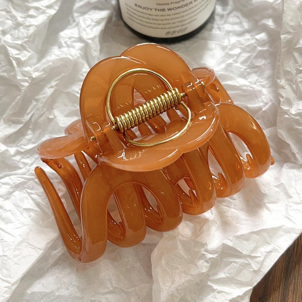 Sweet Hair Ornament Back Long Hair Hairpin New Pumpkin Hair Claw Clip  For Women Gift