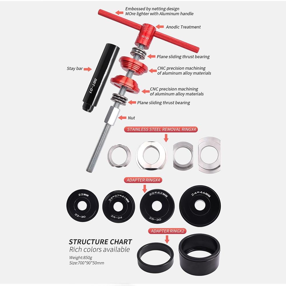 Bicycle Bottom Bracket Bearing Install Removal Tools Headset Press-in Tool Road Bike