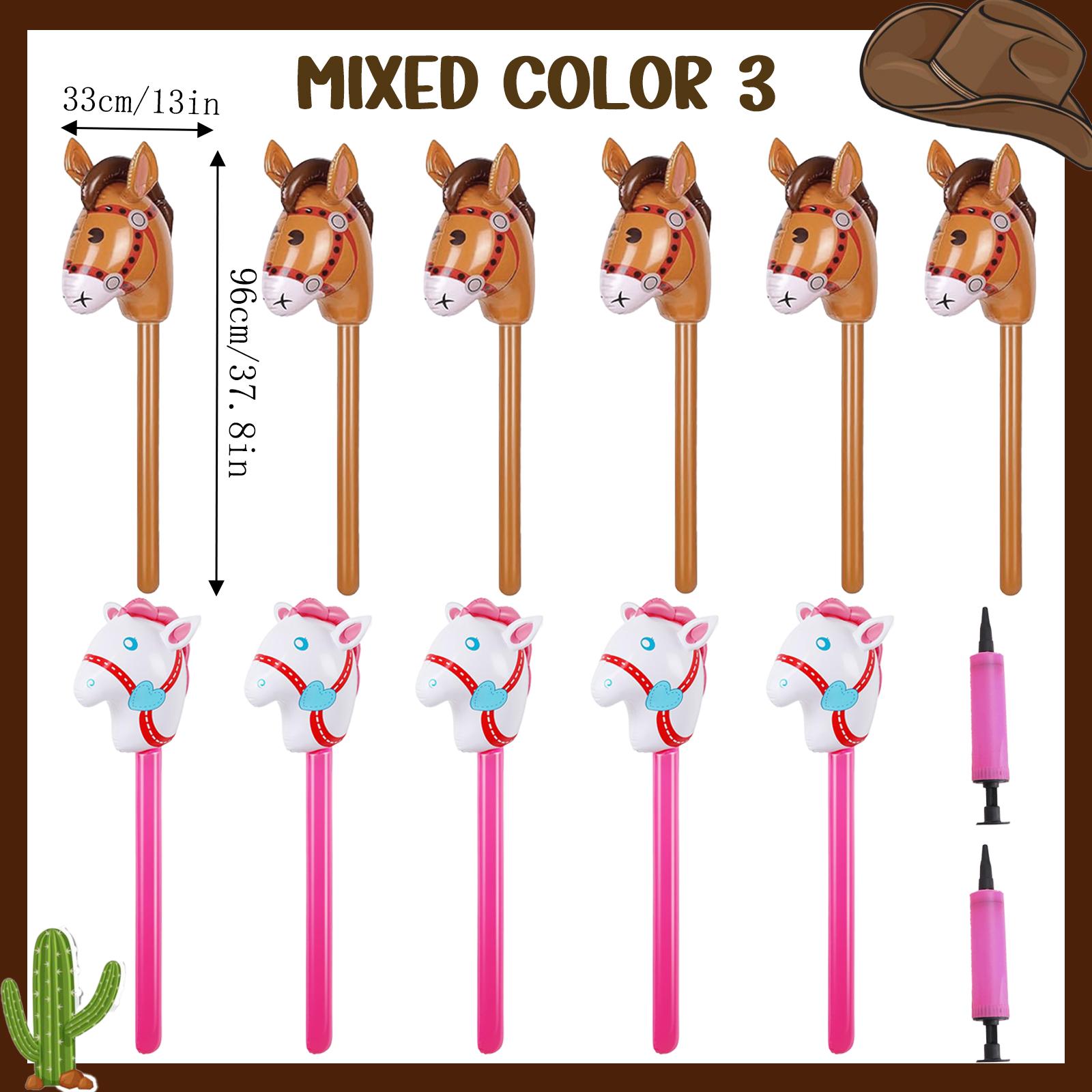 6-36Pcs Inflatable Stick Horse Inflatable Horsehead