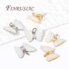 18K Gold Plated Charms For Jewelry Findings,Inlaid Crystal Butterfly Pendants For Necklace Making DIY Earrings Accessories