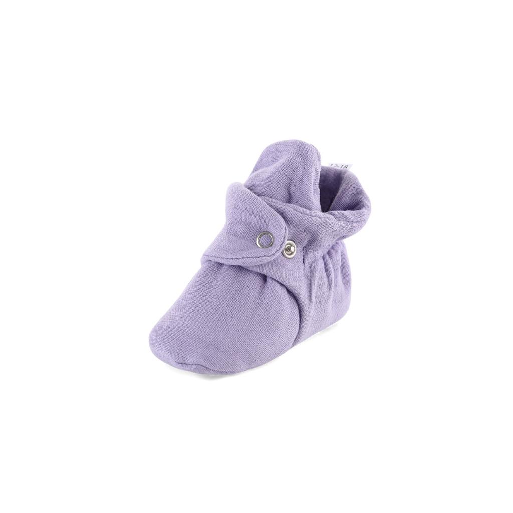 Babyschuhe aus Bio-Baumwoll-Musselin, Hausschuhe für Neugeborene, Beige