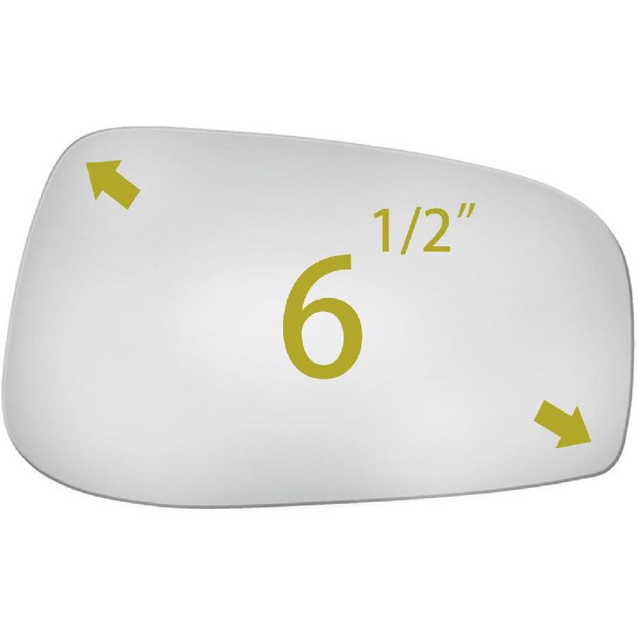 BOOLEE Mirror Glass Replacement Fit For 2004-2006 VOLVO S60 2004-2006 VOLVO S80 2004-2006 VOLVO V70 Passenger Right Side Convex Glass With Adhesives