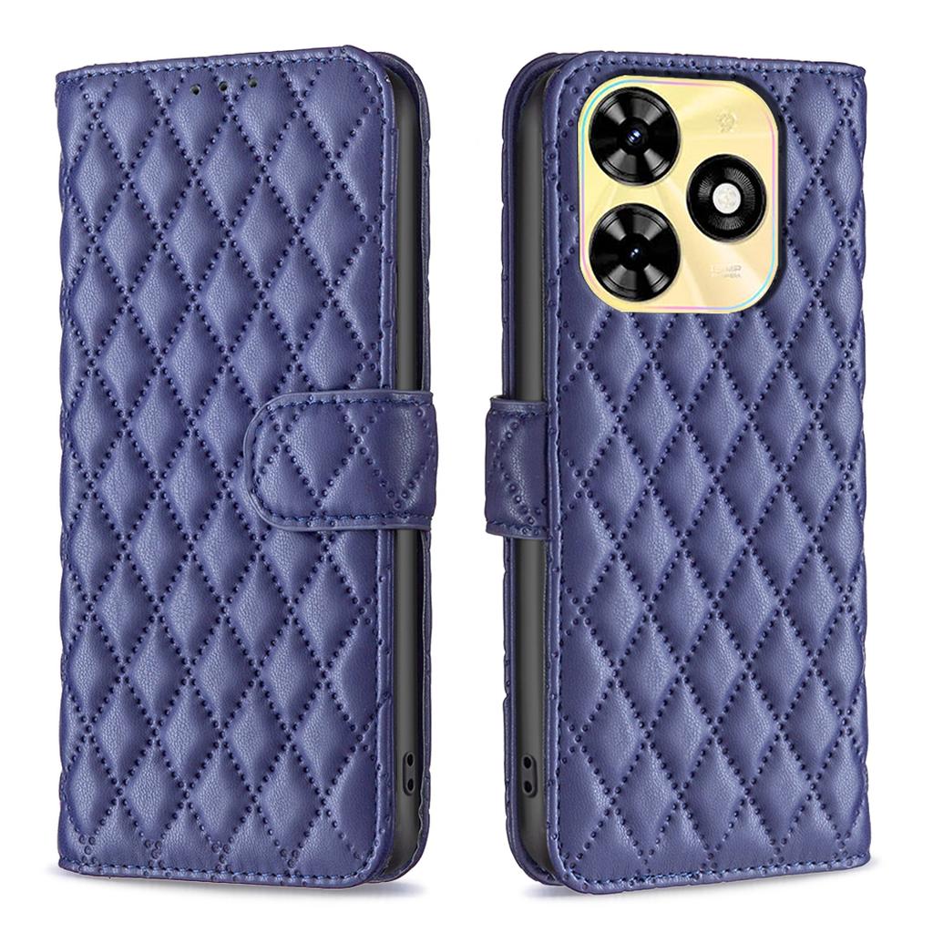 For Infinix Smart 8 4G Wallet Leather Case Rhombus Grid Pattern
