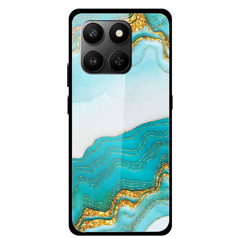 Glass Back Cover For Honor 200 Pro 5G Case Marble Hard Tempered Glass Case For Honor play 10T 400 Smart 5G Case 6.77" Shell Para