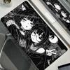 Black White Anime Girl Mouse Pad Large Gaming Non-Slip Mousepad Keyboard Pad Laptop Computer DeskMat Lock Edge Y2K Mouse Carpet