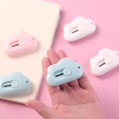 Cute Wind Utility Knife Package Envelope Box Opener Mini Portable Art Knife for Kids Student Stationery School Office Supplies