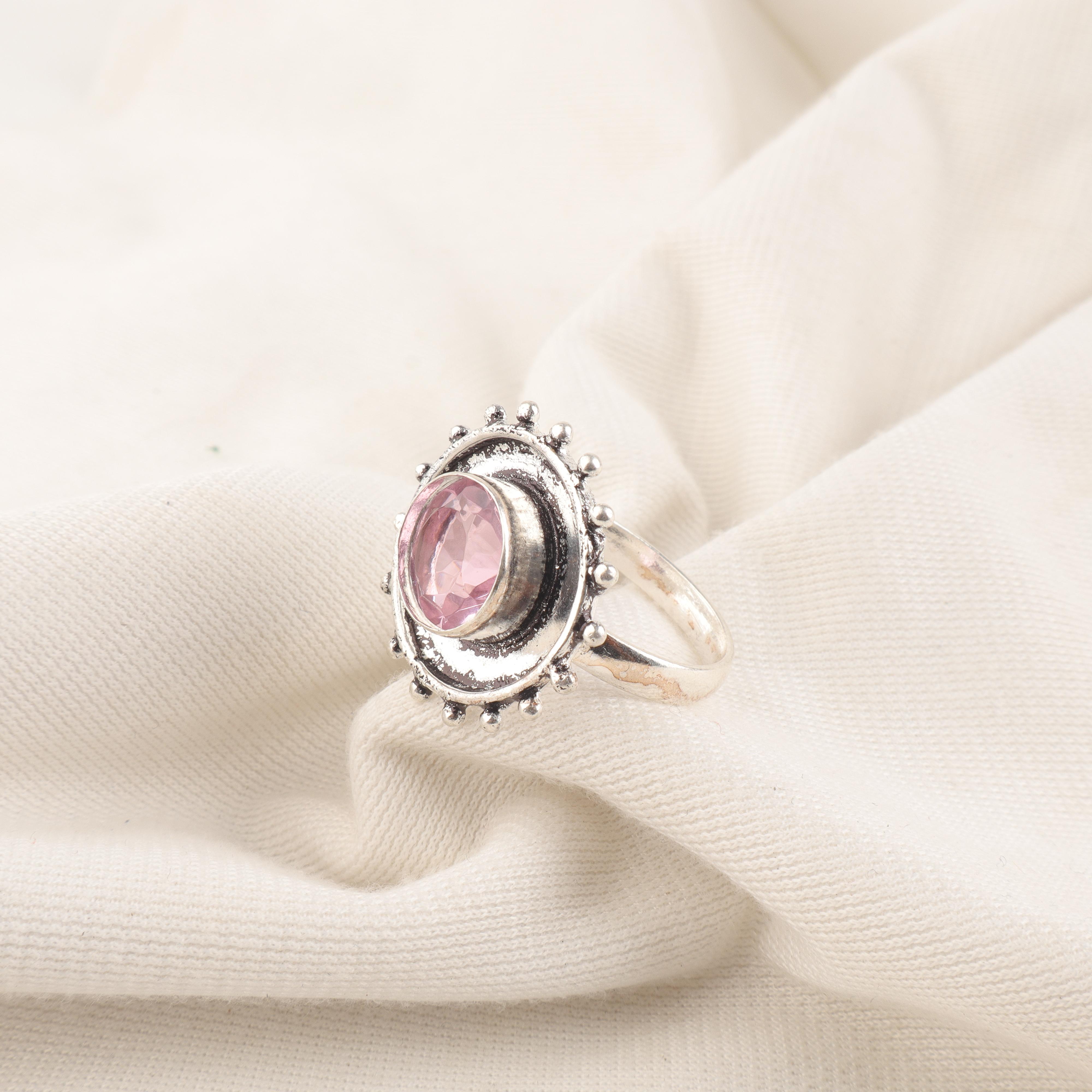 

Прекрасные украшения с морганитом, кольцо из стерлингового серебра 925 пробы, серебряное кольцо ручной работы, подарок для женщин 12 розовый