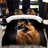 German Shepherd Duvet Cover King Queen 3D Lovely Dog Pattern Bedding Set for Kids Boys Girls Cute Pet Puppy Soft Comforter Cover