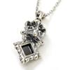 Silver 925 Onyx Necklace Crown Natural Stone Power Stone [Ishiki] [663svn]