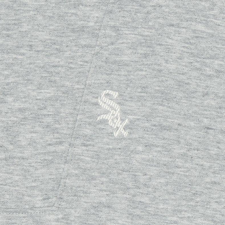 Felpa MLB Chicago White Sox Mezza Zip Liscia con Collo Rialzato Unisex Grigio Melange 3AMTB0241-44MGS