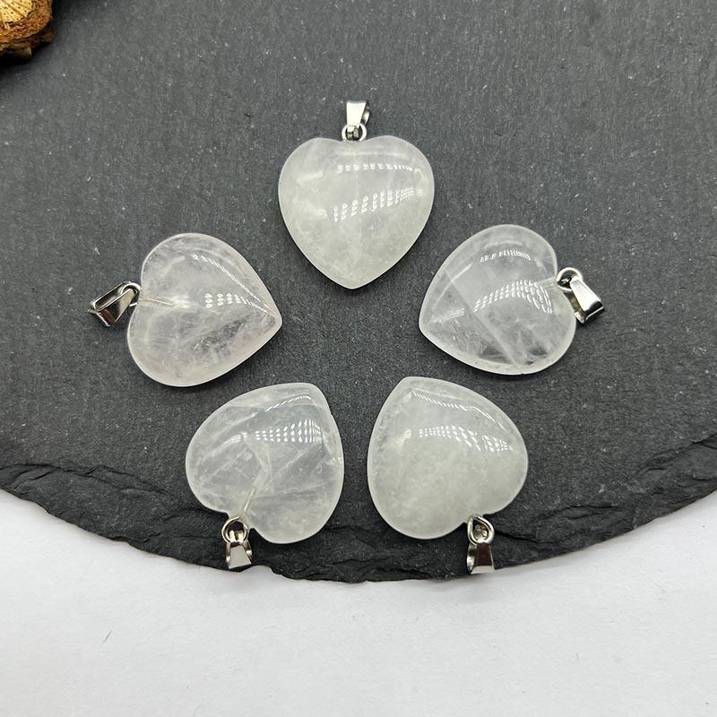 

Кулон в форме сердца 20 мм из натурального кристалла-самоцвета для DIY ожерелья