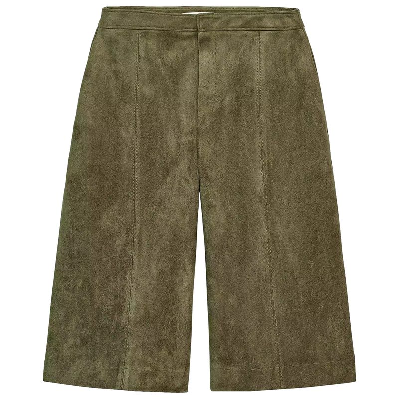 Zaprha 2025 New Arrival Suede Texture Effect Casual Shorts Female Outer Wear Fifth Pants Slim Looking 4344154