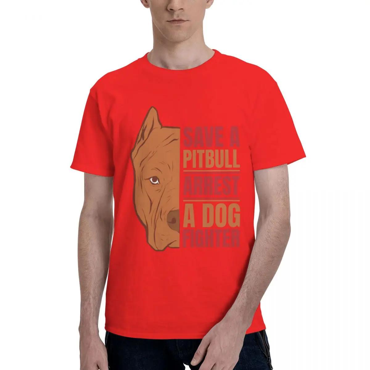 Pitbull Save A Pitbull Arrest A Dog T Shirt Summer Tshirt For Men Women S