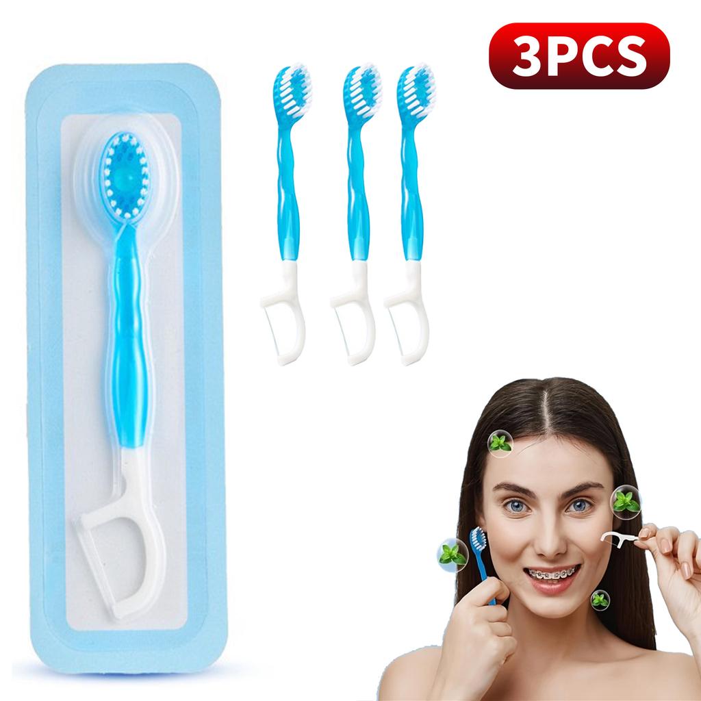 Mint flavored bead toothbrush, deeply cleanses the mouth, five in one mini brush, suitable for convenient travel and travel