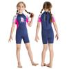 Kids Girls 2.5mm Neoprene Wetsuit Short Sleeve Full Body Diving Suit Snorkeling Surfing Swimming Training