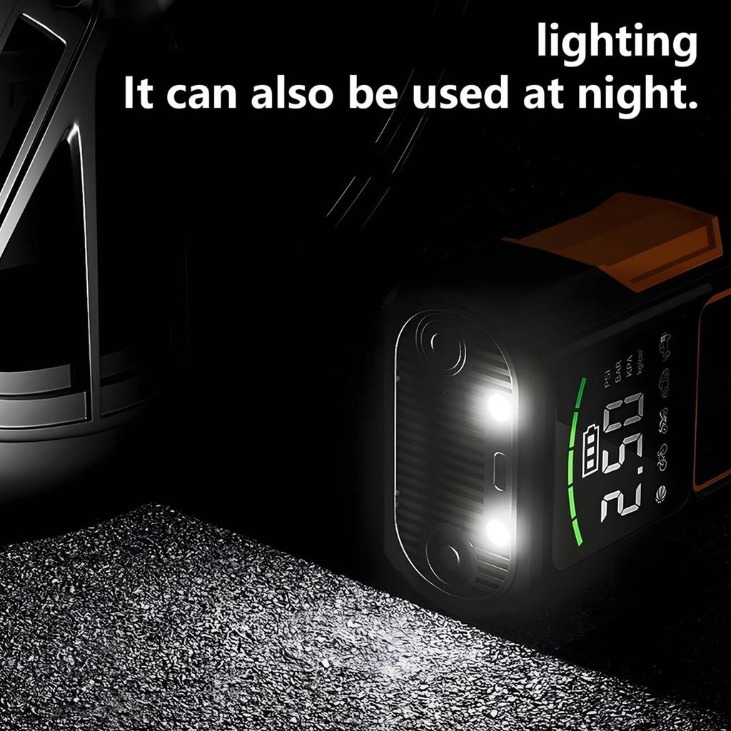 Electric Portable Compressor Inflation Fast Charging With LED Light Tire For Cars Motorcycles,Electric