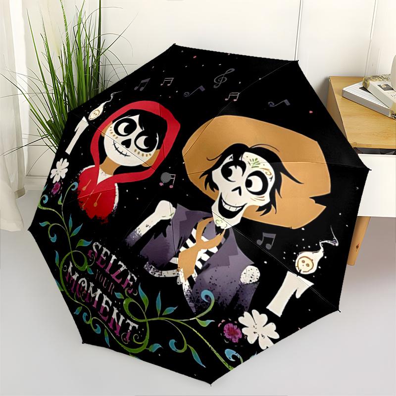 

1pc Héctor & Miguel Design Automatic Opening and Closing Folding - A Good Choice for Gifts, Fashionable and Convenient Umbrella With Cute Ca