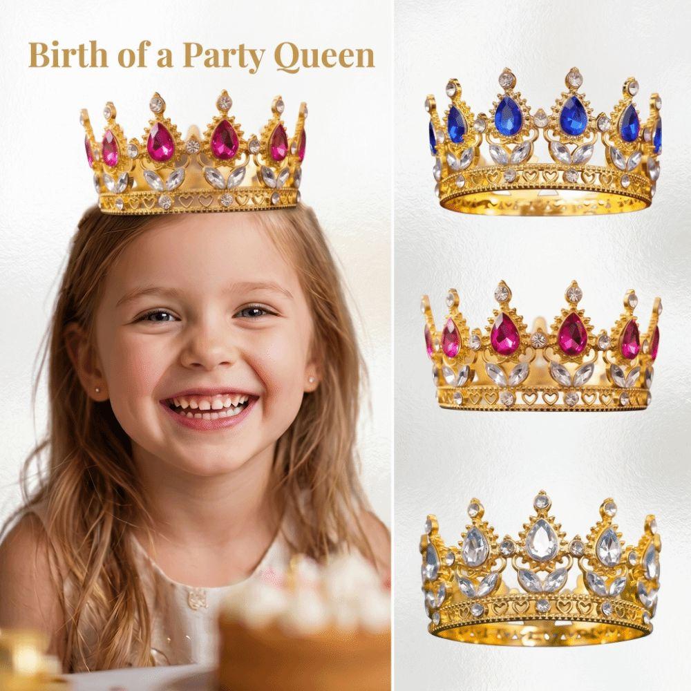 Crystal Crystal Crown Vintage Rhinestone Headband Lady Girl Queen Crown Birthday Party