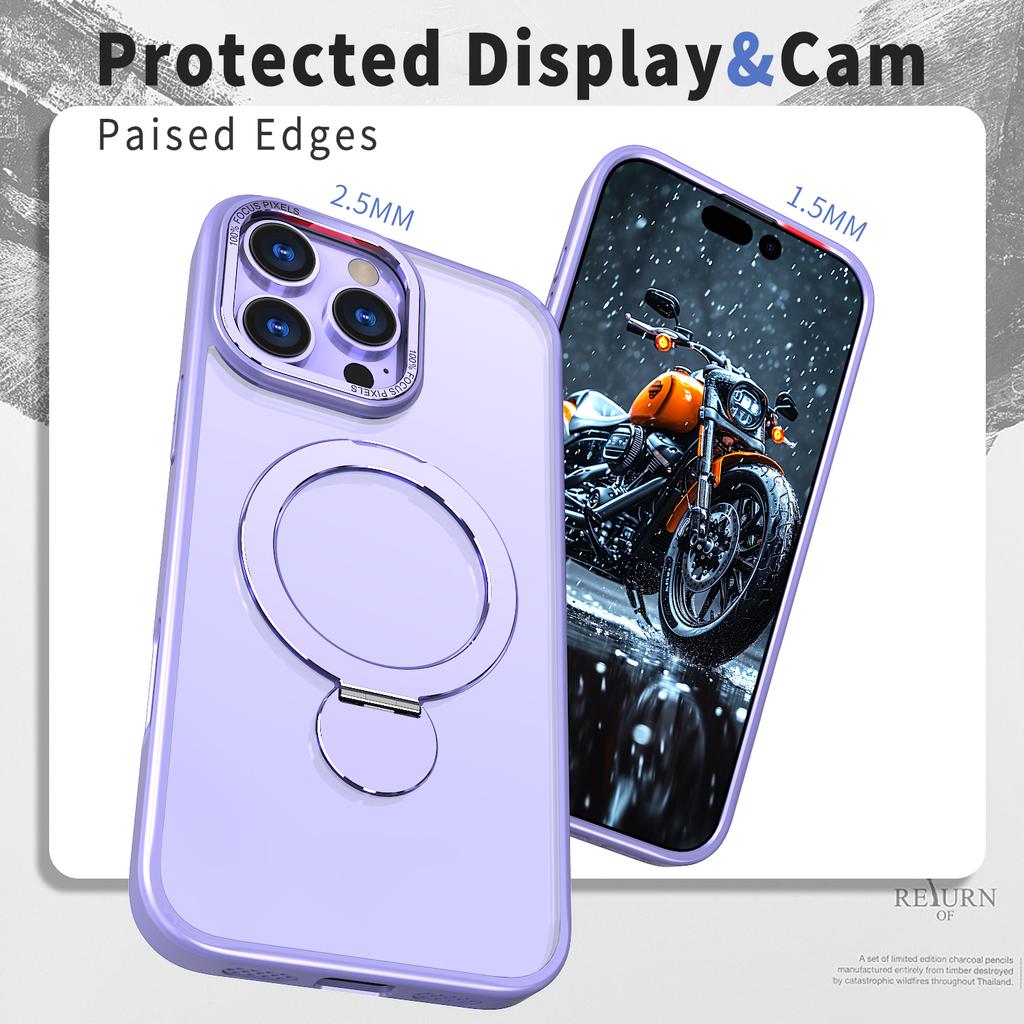 For iPhone 17 Case Kickstand Camera Slider PC + TPU Phone Cover Compatible with MagSafe