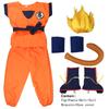 Kids Anime Son Goku Cosplay Costumes Krillin Training Clothes Superhero Outfits with Super Saiyan Wig Comic Con Party Costume