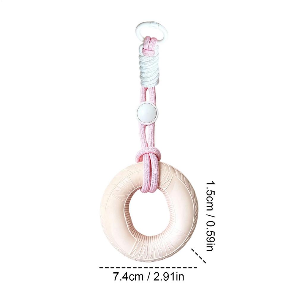 Silicone Hand Grip Ring Fidget Keychain Carabiner Lanyard Portable Hand Trainer Key Chain Arm Strength Training Finger Exercise