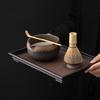Japanese Style Gold-Plated Iron Glaze Matcha Set with Hundred-Book Stand, Tea Whisk Stand, Matcha Bowl, Song Dynasty Tea Ceremony Utensils